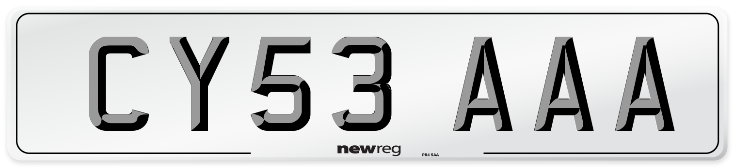 CY53 AAA Number Plate from New Reg
